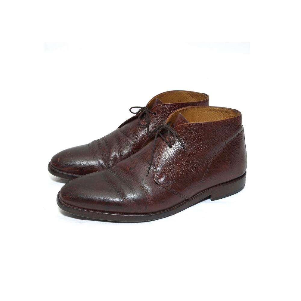 Bow-Tie The Original Double Welted Men's Brown Leather Boots Size 10.5